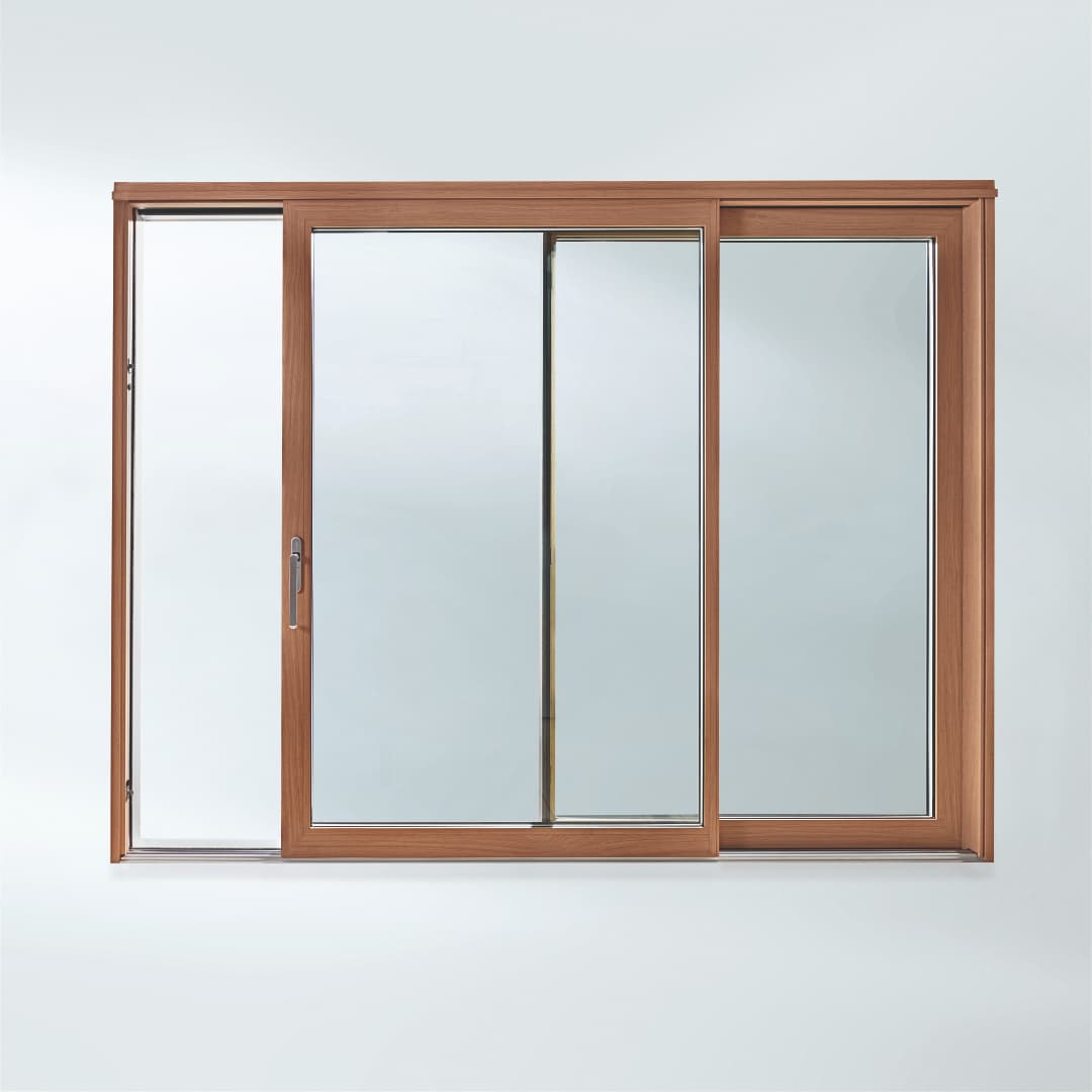 Rivestimento in legno per finestre in alluminio