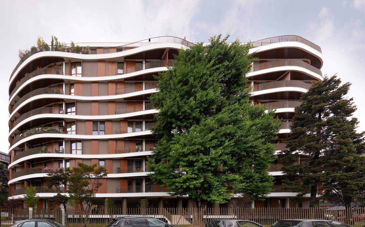 Complesso residenziale AlseriO 10, Milano, sistemi in alluminio Schüco