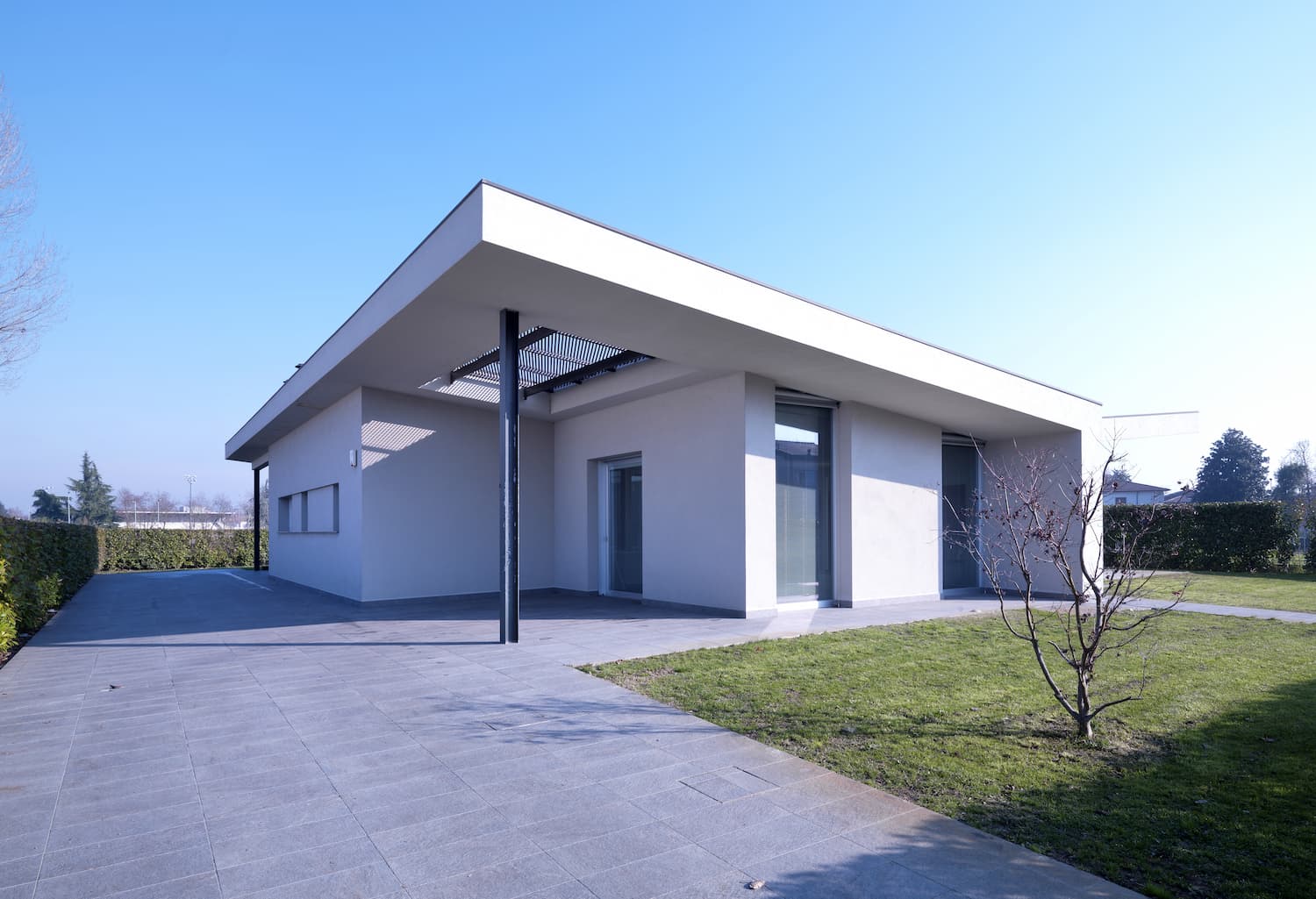 Residenza privata a Revere (provincia di Mantova), sistemi in alluminio Schüco