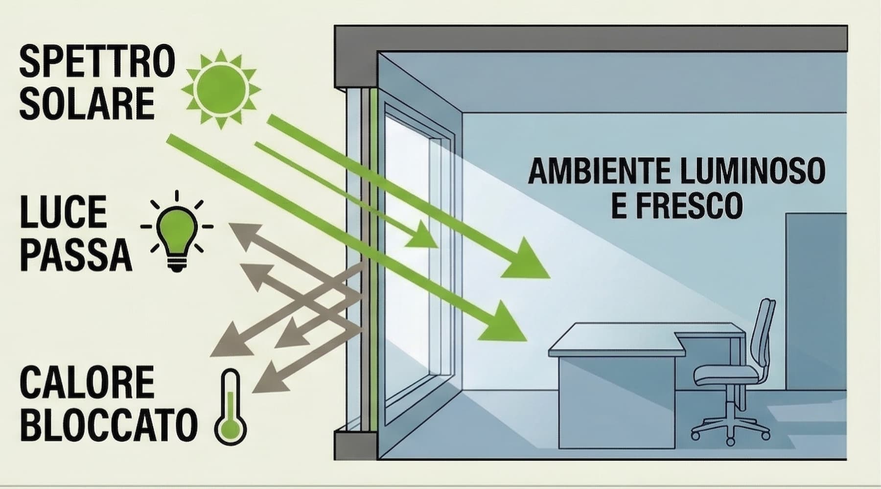 Vetro selettivo: risparmio energetico e comfort 2 Come funzionano i vetri selettivi