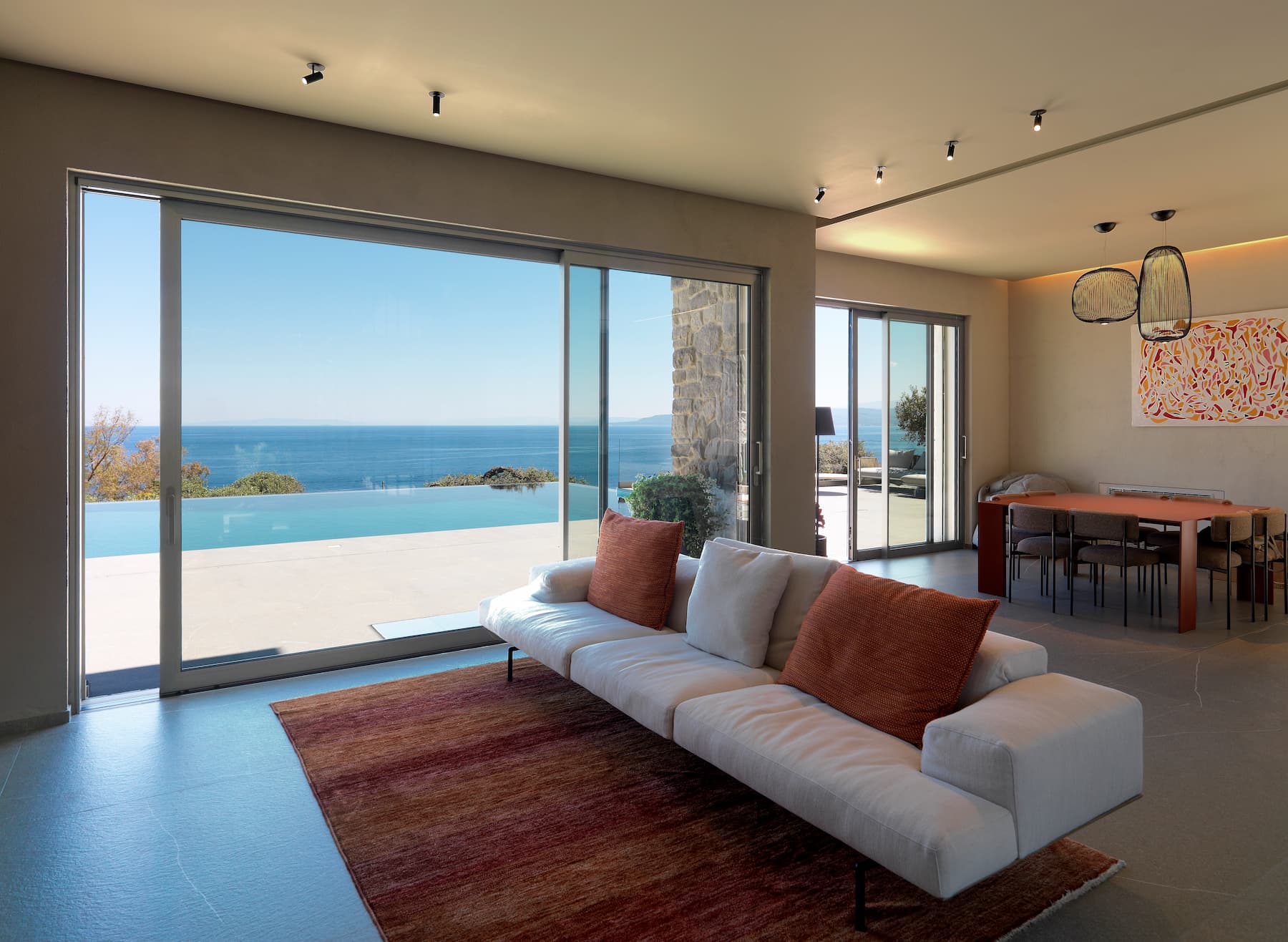 Villa G: osservare il paesaggio immergendosi in esso 2 Villa G - vetrata panoramica Schüco